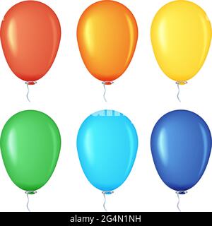 Set of Colored Balloons, Vector Illustration Stock Vector Image & Art ...
