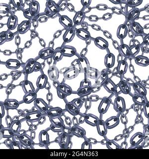 Metal chain links, seamless pattern, EPS8 - vector graphics. Stock Vector