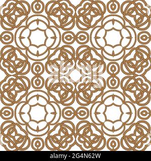 Tangled ropes seamless pattern, EPS8 - vector graphics. Stock Vector