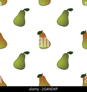Pear abstract, seamless pattern, EPS10 - vector graphics. Stock Vector