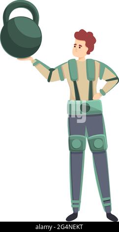 Military exoskeleton icon. Cartoon of Military exoskeleton vector icon for web design isolated on white background Stock Vector