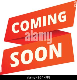 Coming soon slogan icon. Cartoon of Coming soon slogan vector icon for ...