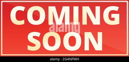 Coming soon slogan icon. Cartoon of Coming soon slogan vector icon for web design isolated on white background Stock Vector