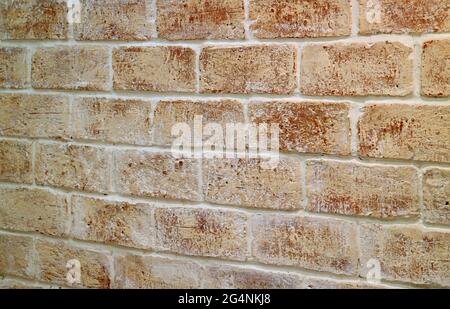 Grunge Brick Wall in Diminishing Perspective Stock Photo