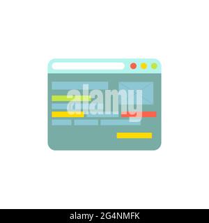 Web page icon design vector illustration website business. Concept web page computer technology internet layout interface abstract symbol. Navigation Stock Vector