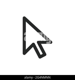 Computer cursor mouse vector icon technology arrow. Web symbol computer cursor illustration. Mouse click pointer isolated white direction. Digital poi Stock Vector