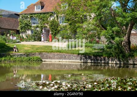 Charleston Farmhouse, the East Sussex home of Virginia Ball and Duncan Grant of the Bloomsbury Group, West Firle, UK Stock Photo