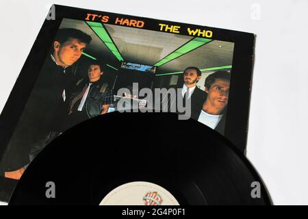 Rock and hard rock band, The Who music album on vinyl record LP disc. Titled: It's Hard album cover Stock Photo