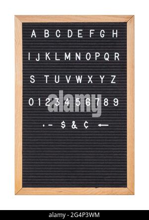Alphabet Letter Board Cut Out on White Background. Stock Photo