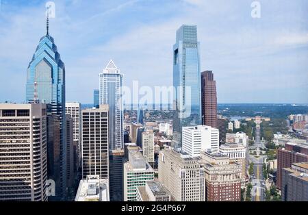 Philadelphia aerial skyline Stock Photo