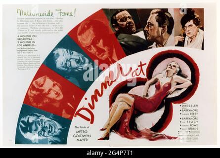 MOVIE POSTER DINNER AT EIGHT (1933 Stock Photo - Alamy
