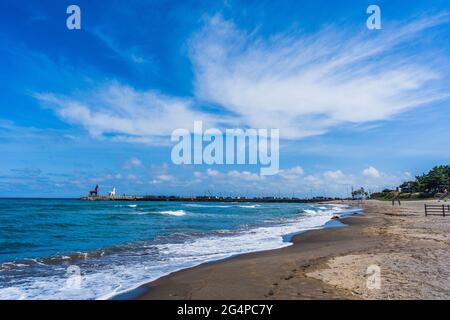 Iho Tewoo beach on Jeju Island in South Korea - August 17, 2019 Stock Photo