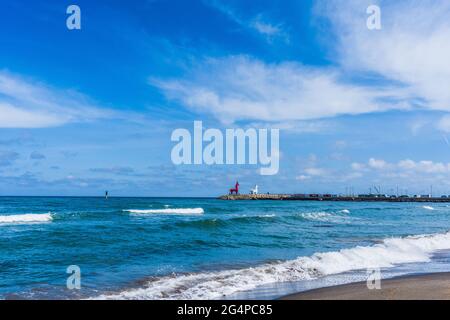 Iho Tewoo beach on Jeju Island in South Korea - August 17, 2019 Stock Photo