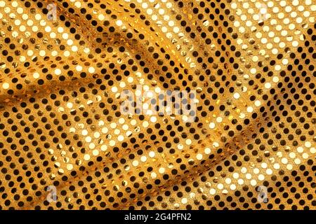 Texture of color sequin fabric as background Stock Photo