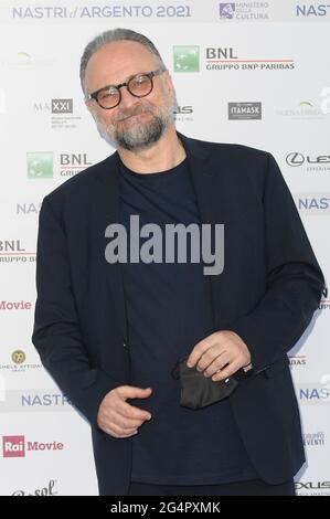 Rome, Italy. 22nd June, 2021. Massimo Popolizio attends I Natsri D'Argento 2021 blu carpet at Maxxi Museum. Credit: SOPA Images Limited/Alamy Live News Stock Photo