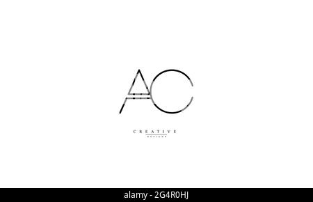 Alphabet letters Initials Monogram logo AC CA A C Stock Vector