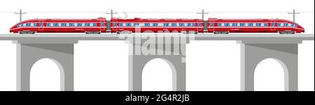 Skytrain Isolated on White. Stock Vector