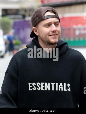 Jun 22, 2021 - London, England, UK -  Roman Kemp leaves Global Radio this morning after presenting the Breakfast Show on Capital Radio Stock Photo