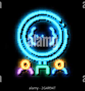 deadlock research neon glow icon illustration Stock Vector