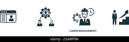 Labor Management icon. Simple element from management collection. Creative Labor Management icon for web design, templates, infographics and more Stock Vector