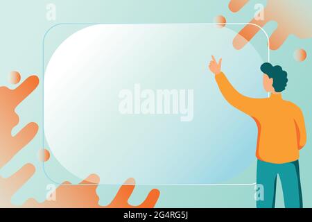 Abstract Composing New Email, Creating Online Invitation Lists, Browsing Internet Websites, Global Communication Device, Computer Work Ideas, Data Stock Vector