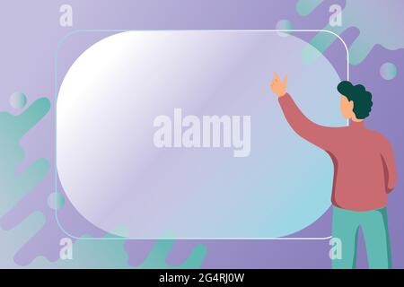 Abstract Composing New Email, Creating Online Invitation Lists, Browsing Internet Websites, Global Communication Device, Computer Work Ideas, Data Stock Vector
