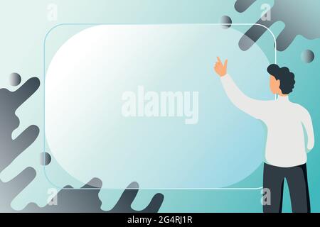 Abstract Composing New Email, Creating Online Invitation Lists, Browsing Internet Websites, Global Communication Device, Computer Work Ideas, Data Stock Vector
