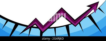 Abstract Graph Presenting Progress Moving Forward Improving Concept Displaying Progression Improvement Design Advanced Growth Exhibiting Breakthrough Stock Vector