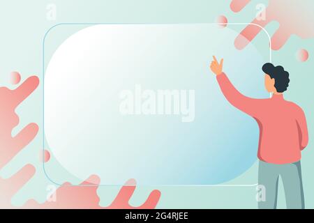 Abstract Composing New Email, Creating Online Invitation Lists, Browsing Internet Websites, Global Communication Device, Computer Work Ideas, Data Stock Vector