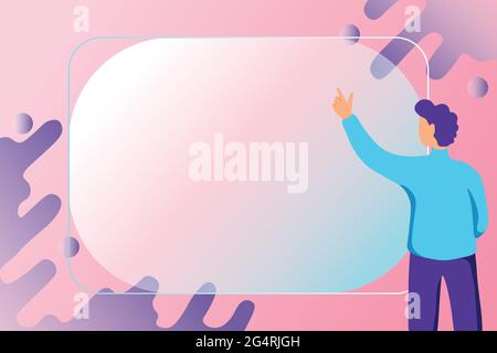 Abstract Composing New Email, Creating Online Invitation Lists, Browsing Internet Websites, Global Communication Device, Computer Work Ideas, Data Stock Vector