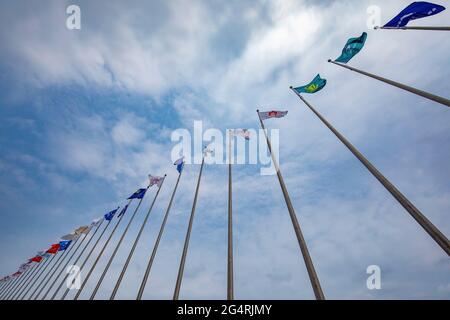 Guangdong guangzhou pazhou international exhibition center pole Stock Photo