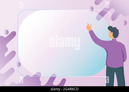 Abstract Composing New Email, Creating Online Invitation Lists, Browsing Internet Websites, Global Communication Device, Computer Work Ideas, Data Stock Vector