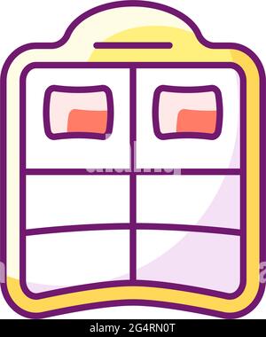 Double pool float RGB color icon Stock Vector