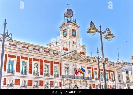 Madrid, Puerta del Sol, HDR Image Stock Photo