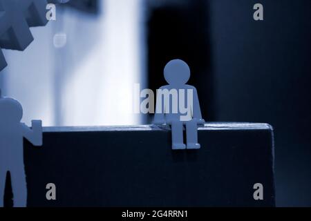 Small abstract object printed by 3d printer close-up. Stock Photo