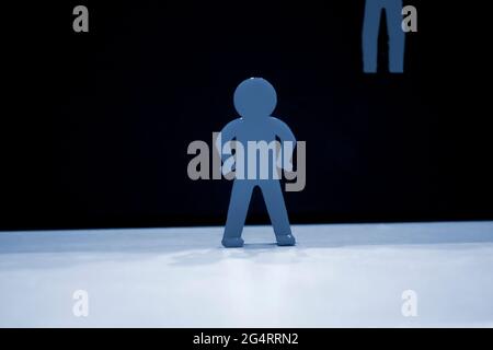 Small abstract object printed by 3d printer close-up. Stock Photo
