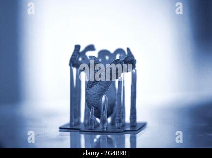 Objects photopolymer printed on a 3d printer. Stock Photo