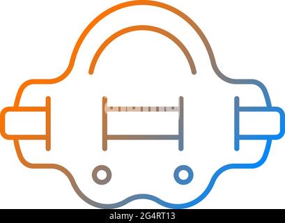 Aqua jogger gradient linear vector icon. Aquatic fitness. Water jogging. Elastic belt for abdominal muscles. Thin line color symbols. Modern style pic Stock Vector