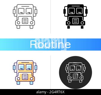 School bus icon Stock Vector