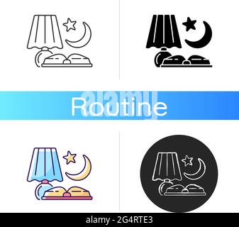 Evening reading icon Stock Vector