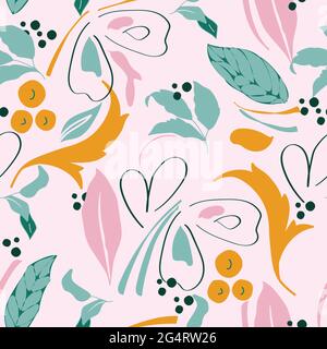 Abstract shapes vector seamless pattern for wallpaper, textile, surface, fashion, background, tile, stationary, home decor, furnishing etc. Stock Vector