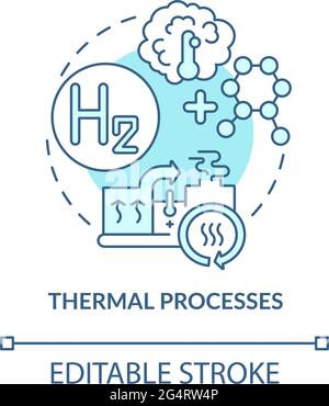 Thermal processes concept icon Stock Vector