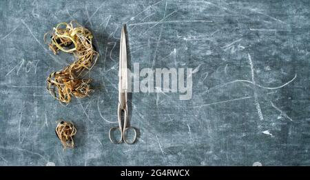 Business metaphor, solution for a problem,innovation,idea,consulting concept, flat lay good copy space Stock Photo