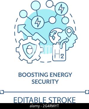 Boosting energy security concept icon Stock Vector