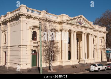 Historic neo-classical 19th century customs house, Launceston, Tasmania, Australia