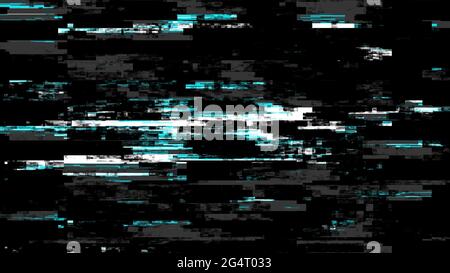 Digital glitch background. Abstract noise effect. Computer screen error. Technical problem. Computer virus. No television signal. 3D rendering. Stock Photo