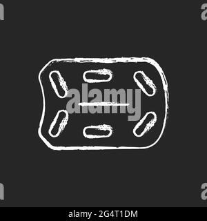 Rescue board chalk white icon on dark background Stock Vector