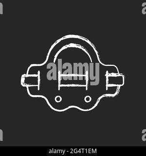 Aqua jogger chalk white icon on dark background Stock Vector