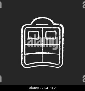 Double pool float chalk white icon on dark background Stock Vector
