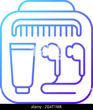 Airline amenities gradient linear vector icon Stock Vector